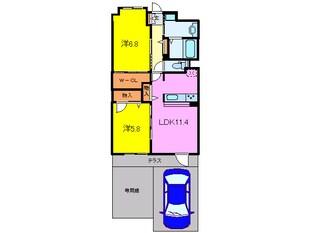 グランジェ東甲子園の物件間取画像